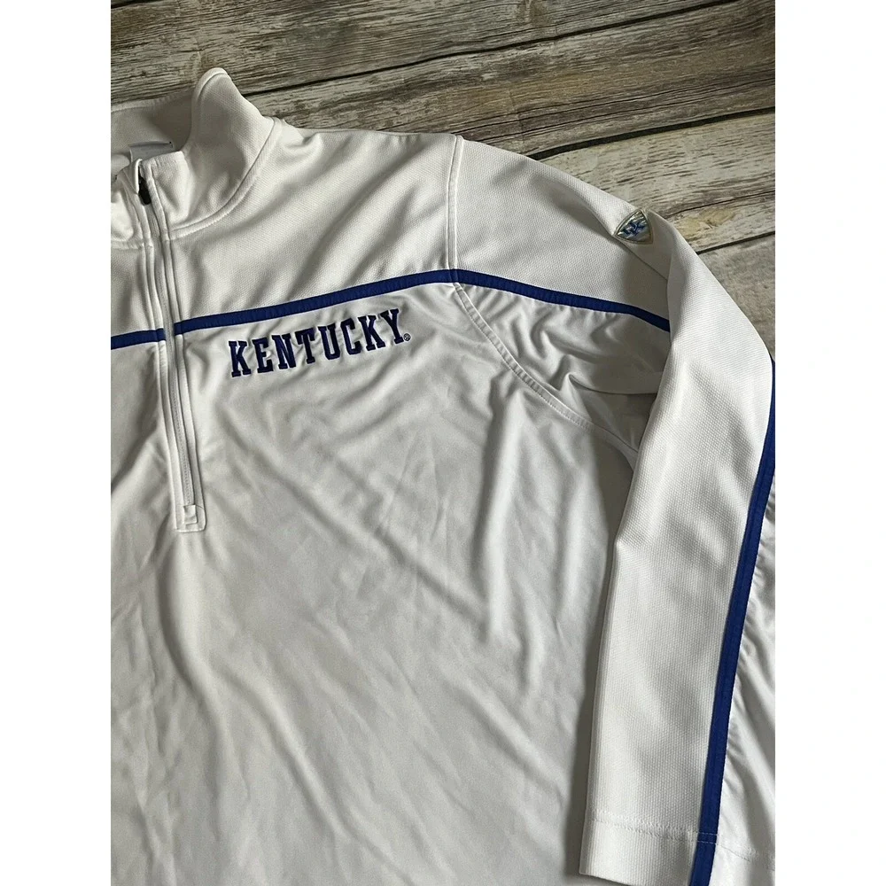 NIKE‎ Dri-Fit Half-Zip Long Sleeve Pullover Top Shirt Men's Size XXL White